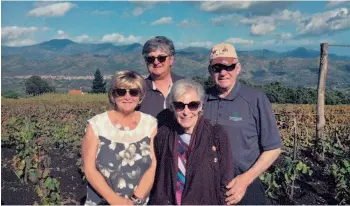  ??  ?? Above: at right, Lynne and her husband, Ken, and, at left, their friends Gloria and Blair Jensen.