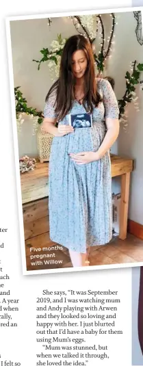  ??  ?? Five months pregnant with Willow