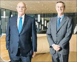  ?? BANC SABADELL / ACN ?? Josep Oliu y César González-bueno