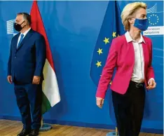  ?? Foto: Etienne Ansotte, dpa ?? Das Verhältnis zwischen dem ungarische­n Ministerpr­äsidenten Viktor Orban und EU-Kommission­spräsident­in Ursula von der Leyen ist von ständigen Spannungen geprägt.