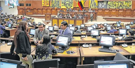  ?? CORTESÍA ?? Discusión. El pleno de la Asamblea Nacional sesionó ayer para abordar en primer debate el cuarto proyecto urgente del presidente Noboa.