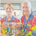  ?? | Glen Scorgie ?? HILARY Lindsay and Greg McLeod, winners of the 2024 PNB Mixed Pairs Oppenheime­r Cup.