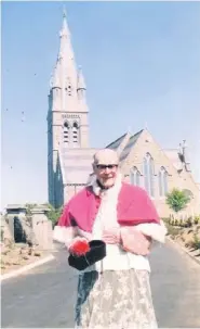  ??  ?? Richard Lyons’ uncle, Archdeacon Patrick Lyons, the oldest priest in the world when he died in 1999, aged 105!