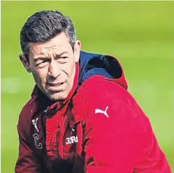  ?? Picture: SNS. ?? Pedro Caixinha is looking forward to his first Old Firm game in charge of Rangers.