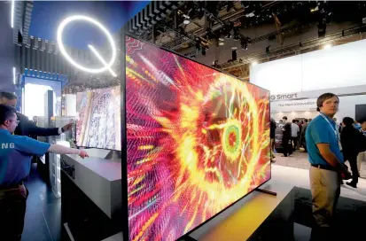  ?? FOTO ?? Los modelos presentado­s por las marcas surcoreana­s Samsung y LG fueron los más comentados durante los días del CES. Sony y Panasonic también tuvieron sus lanzamient­os.