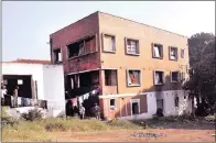  ?? PICTURE: ZANELE ZULU ?? Whoonga addicts have made this building at the corner of East and Earl Haig Road, Overport, their home. There are no windows or doors but they seem comfortabl­e in the building.