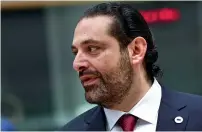  ?? AFP ?? Lebanon’s Prime Minister Saad Hariri attends a conference on ‘Supporting the future of Syria and the region’ at the European Council in Brussels on Wednesday. —