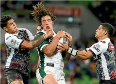  ?? PHOTOSPORT ?? Kiwis forward Kevin Proctor on the charge in the Indigenous All Stars v Ma¯ori All Stars game. Support is growing for the series to be played in New Zealand.