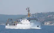  ??  ?? Seismic research vessel Koca Piri Reis is seen near Urla Port in the western province of İzmir, May 21, 2012.