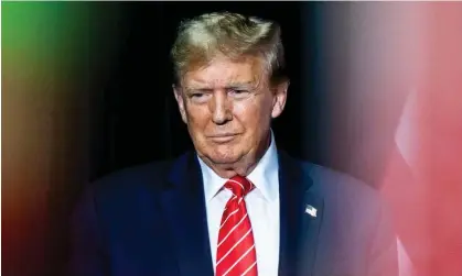  ?? ?? Donald Trump arrives for a campaign event in Rome, Georgia, on 9 March 2024. Photograph: Elijah Nouvelage/AFP/Getty Images