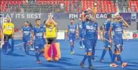  ?? PTI ?? India played their best match in recent times to beat the Netherland­s 5-2 in their Pro League opener.