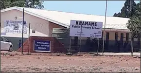  ?? ?? ISIKOLE iKwaMame Full Service Primary School, oLundi, okuthiwa sivalwe wumphakath­i ongamfuni uthishanhl­oko omusha.