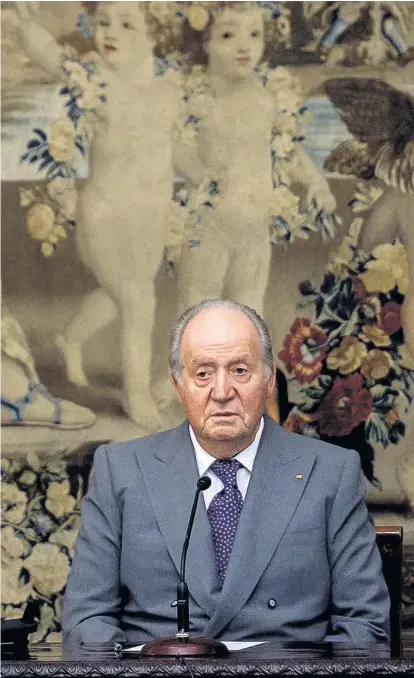  ?? GETTY IMAGES ?? El Rey Emérito en un acto en el Banco de España en 2018.