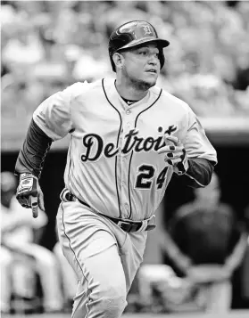  ?? PHIL LONG, AP ?? Miguel Cabrera and the Tigers had lost eight of their previous 12 games heading into the week.