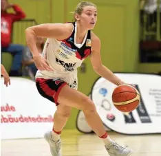  ?? Foto: Jochen Aumann ?? Die kanadische Nationalsp­ielerin Samantha Hill bestritt ihr erstes Spiel im Angels Trikot und überzeugte nach Anlaufprob­lemen.