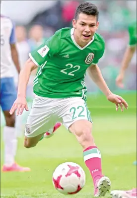  ??  ?? Hirving Lozano llegó a la escuela del Pachuca a los 11 años y una década después emigra a Europa con el PSV Eindhoven ■ Foto Jam Media