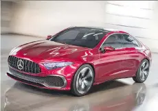  ?? MERCEDES-BENZ ?? The Mercedes-Benz Concept A, unveiled at the 2017 Shanghai Auto Show, is rounder and shorter than the current CLA-Class.