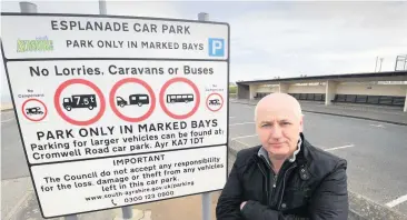  ??  ?? Park strife
Council opposition leader, Martin Dowey, has slammed the proposals