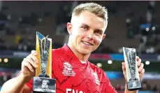  ?? ?? THE ONE THAT WE LOST . . . Sam Curran, son to the late former Zimbabwe internatio­nal cricketer Kevin Curran, was named Pla yerofthe Match and Tournament after finishing with 3-12 in the ICC Men’s T20 World Cup final against Pakistan at the MCG in Melbourne, Australia, yesterday. — Photo by AFP via Getty Images