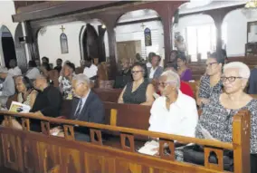  ??  ?? Family and friends of Winsome Samms-paterson in attendance at the thanksgivi­ng service.