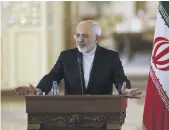  ?? AP ?? Mohammad Javad Zarif, Iran’s Foreign Minister, needed the German government’s help to leave the security conference at Munich this month