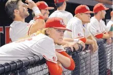  ?? JOURNAL FILE ?? UNM closer Christian Tripp, shown in the dugout during a 2016 game, was selected in the 13th round of the MLB Draft by the New York Mets Wednesday.