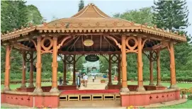  ??  ?? Band Stand for organizing various Performanc­e Programs at Lalbagh Botanical Garden
