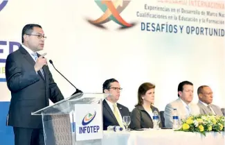  ?? E. ROUSTAND ?? El director general del Infotep, Rafael Ovalles, en las palabras de apertura.