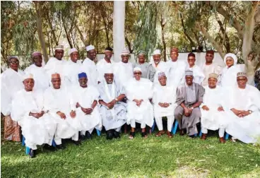  ?? NAN ?? President Muhammadu Buhari (sitting middle) with APC Governors after their meeting at the President’s house in Daura, Katsina State, on Friday. Photo: