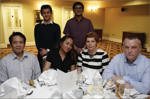  ??  ?? Enjoying themselves at the Queen of Peace Adventure Club 50th Anniversar­y celebratio­n at the Esplenade Hotel were (front) Benjamin V Nadurata, Rodora Nadurata, Karin Harrington, Mark Harrington; (back) Kieffer and Karl David Nadurata.