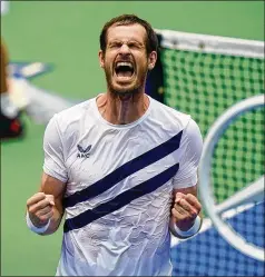  ?? SETH WENIG / ASSOCIATED ?? Andy Murray put together his 10th career comeback from two sets down to beat Yoshihito Nishioka 4-6, 4-6, 7-6 (5), 7-6 (4), 6-4 on Tuesday. He next plays 15th-seeded Felix Auger-Aliassime of Canada.