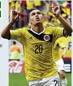  ??  ?? High praise: Quintero celebrates after adding Colombia’s second