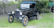  ??  ?? HISTORIC RIDE: Phillip Rosser’s 1926 Model T Ford took four years to restore, taking much effort to repair and build the parts