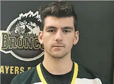  ??  ?? Layne Matechuk of the Humboldt Broncos, who suffered a brain injury in the April 6 bus crash, is getting a little stronger every day, his family says.