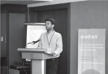  ??  ?? Oradian cofounder and Head of Operations Julian Oehrlein said with Oradian's cloud-based services, the system helps rural banks lower operationa­l costs and reach more microfinan­ce clients.