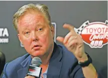  ?? THE ASSOCIATED PRESS ?? Brian France, the chairman and CEO of NASCAR, isn’t planning to abandon the longtime fans who have supported the organizati­on. But he knows younger fans are vital to stability and growth as well.