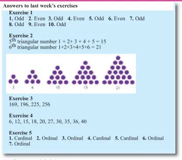  ??  ?? Answers to last week’s exercises Exercise 1
1. 2.
8. 9.
Exercise 2
Exercise 3
Exercise 4
Exercise 5 1.
7. 2. 3. 10. 3. 4. 5. 4. 6. 5. 7. 6.