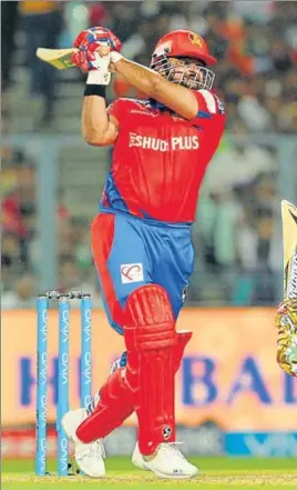  ?? BCCI ?? Gujarat Lions’ skipper Suresh Raina scored 46ball 84 with nine fours and four sixes to help his team to its second victory of this IPL. It was KKR’s second loss this season.