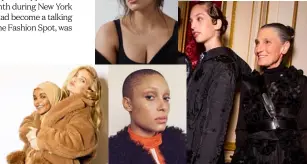  ??  ?? Clockwise, from left: Ashley Graham, Benedetta
Barzini, Adwoa Aboah, Halima Aden (with Elsa Hosk)