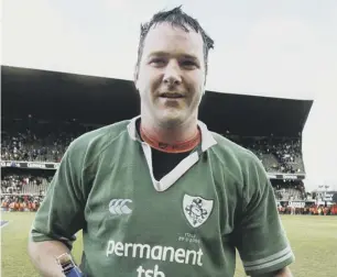  ??  ?? 2 Anthony Foley made 62 appearance­s for Ireland and, at club level, led Munster to their first European Cup victory in 2006.