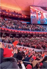  ?? ?? Team China rouses a stadium-wide roar when entering the Bird’s Nest at the opening ceremony of the Paralympic Winter Games Beijing 2022 in Beijing on March 4