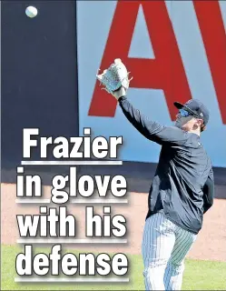  ?? N.Y. Post: Charles Wenzelberg ?? GOLDEN BOY: Clint Frazier is much more comfortabl­e in the outfield, especially after being named a Gold Glove finalist last season after a dismal performanc­e in the field in 2019.