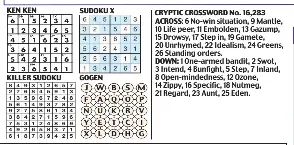 Solutions To Yesterday S Puzzles Pressreader