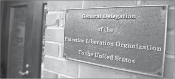  ??  ?? Siège de la représenta­tion de l'organisati­on de libération de la Palestine (OLP) à Washington.