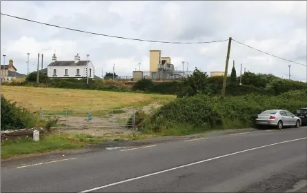  ??  ?? The area close to Laytown train station earmarked for a park and ride and general enterprise.