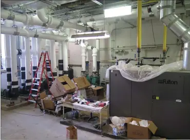  ?? DAVID MEKEEL — MEDIANEWS GROUP ?? The boiler room at Gov. Mifflin High School, which is nearing completion of a major upgrade.