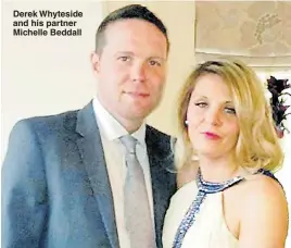  ?? Pictures: SWNS, PA ?? Derek Whyteside and his partner Michelle Beddall