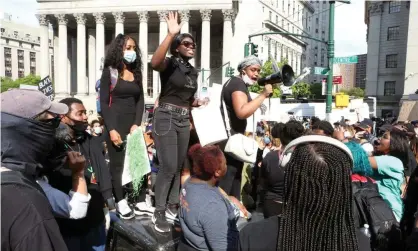  ?? Photograph: Krista Kennell/ZUMA Wire/REX/Shuttersto­ck ?? A Black Lives Matter protest in New York on 29 May.