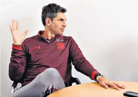  ??  ?? Old school: Mauricio Pellegrino says football enjoyment is about more than cash