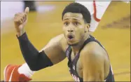  ?? Elizabeth Conley / Houston Chronicle ?? UConn guard Jalen Adams says he has not decided if he will return for his senior season.